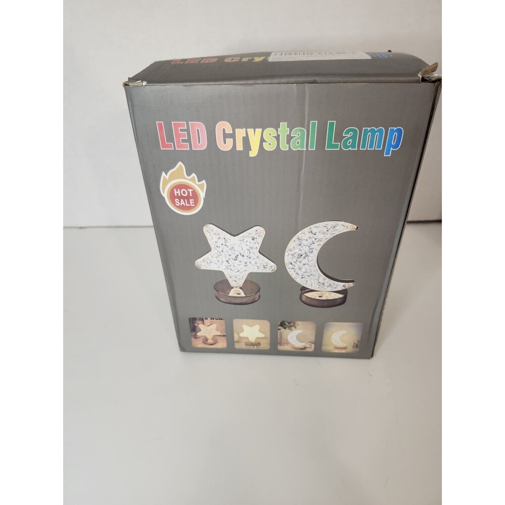 LED Crystal Lamp Star Shaped Rechargeable
